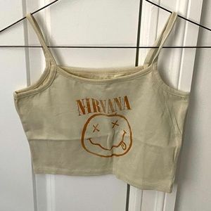 Nirvana Beige Crop Top Tank